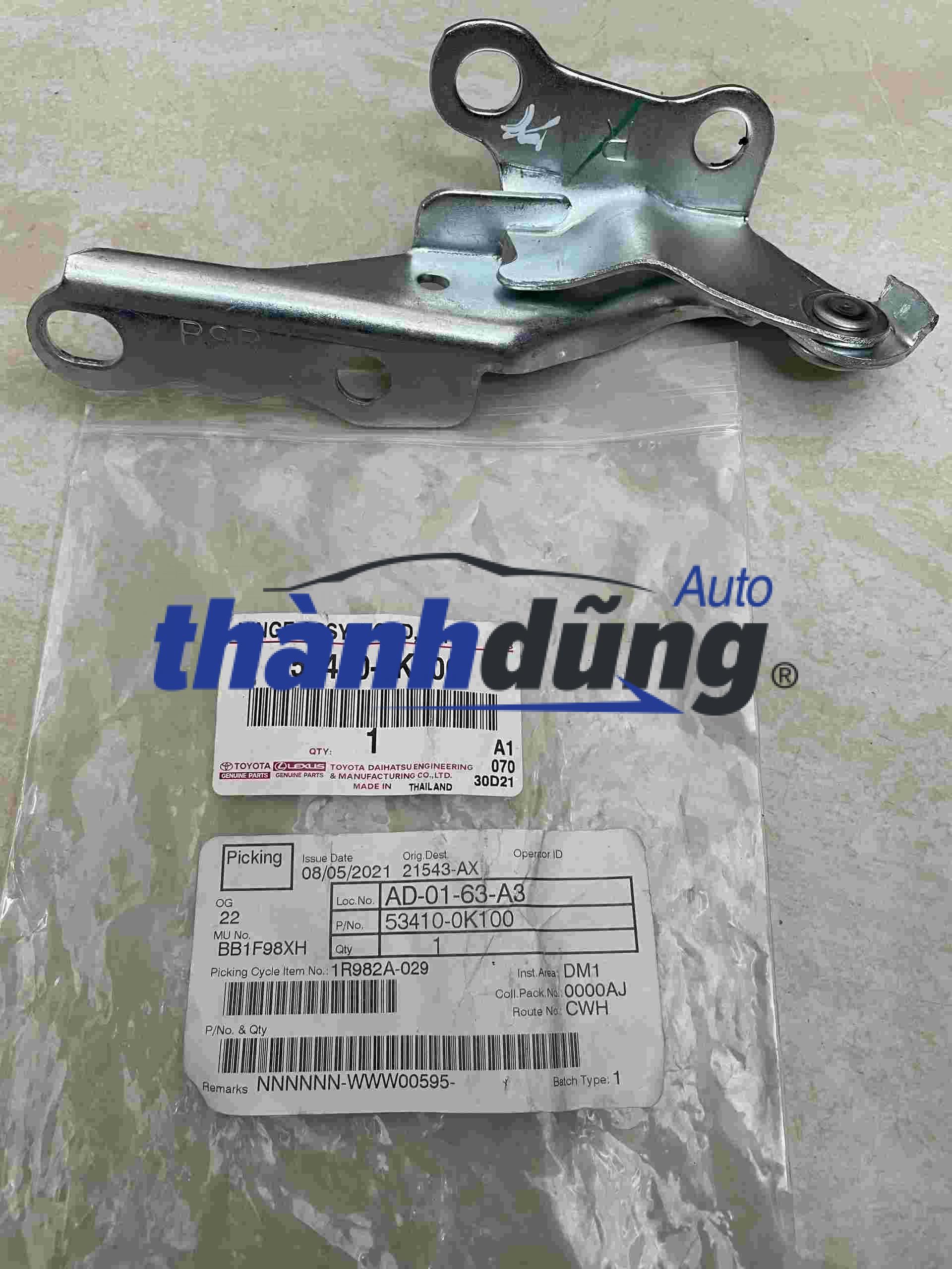 Bản lề nắp capo Toyota Fortuner