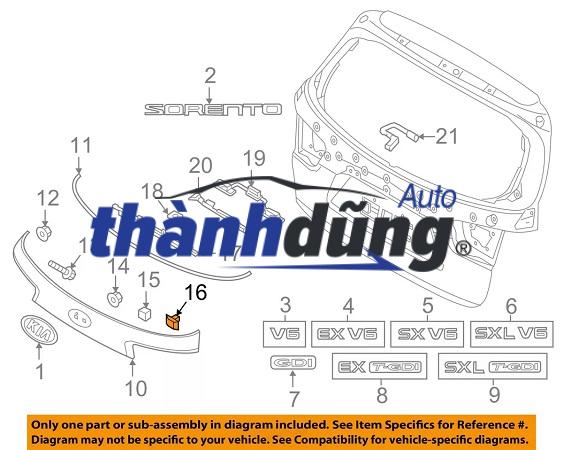 CỐP (CỬA) SAU HONDA CRV 2013 | 68100T0NU50ZZ - Ảnh 2