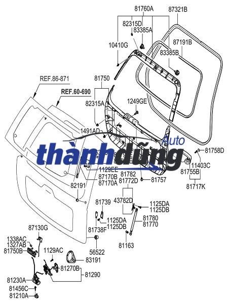 CỐP (CỬA) SAU HONDA CRV 2013 | 68100T0NU50ZZ - Ảnh 3