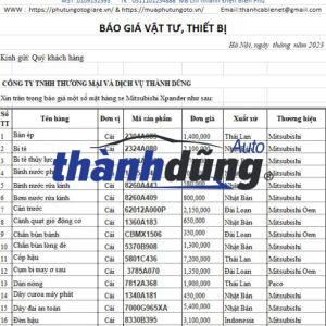 PHỤ TÙNG MITSBISHI XPANDER CHÍNH HÃNG
