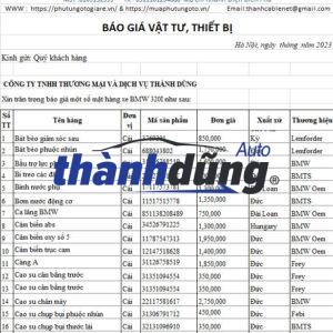 PHỤ TÙNG BMW 320I CHÍNH HÃNG