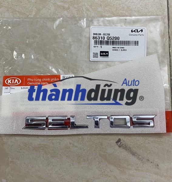LOGO CHỮ SELTOS DÁN CỐP XE KIA SELTOS