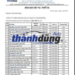 PHỤ TÙNG LIFAN 520 CHÍNH HÃNG