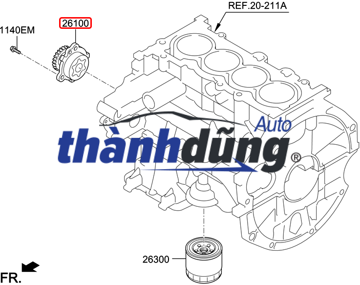 BƠM NHỚT TOYOTA INNOVA 1TR 2015 | 11310-0C010 - Ảnh 4