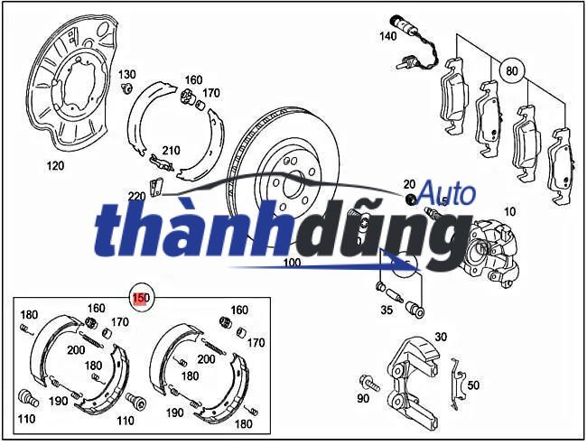 GUỐC PHANH SAU NISSAN NAVARA 2015-2021 - Ảnh 4