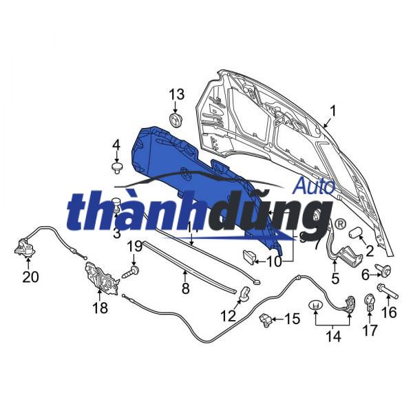TẤM CÁCH NHIỆT NẮP CAPO FORD ECOSPORT 2017 | CN15N16746AA - Ảnh 2