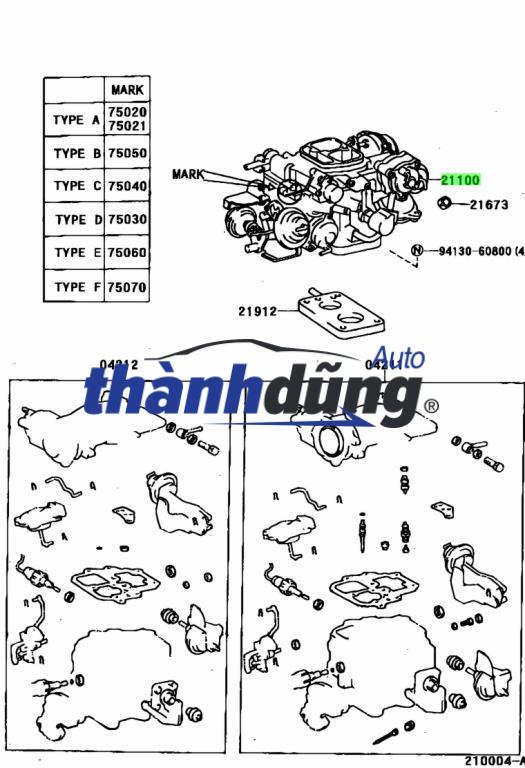 CHẾ HÒA KHÍ TOYOTA HIACE 1993 - Ảnh 4