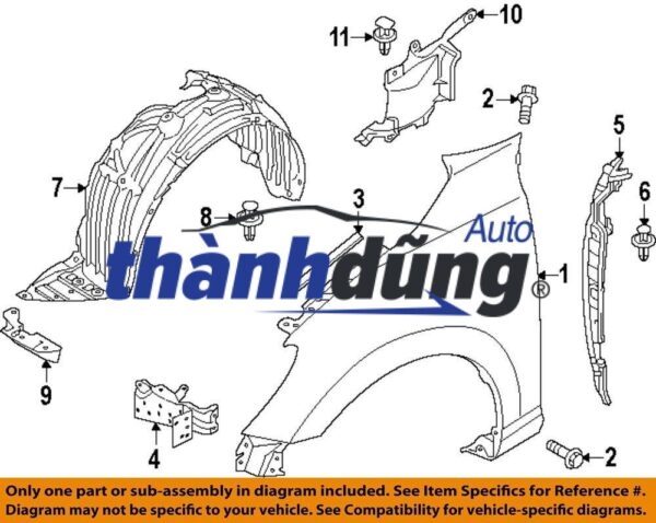 CHẮN BÙN LÒNG DÈ TRƯỚC PHẢI TOYOTA CAMRY | 53875-33111 - Ảnh 3