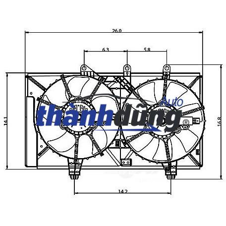 QUẠT KÉT NƯỚC XE VEAM 990KG | 18060601230 - Ảnh 4