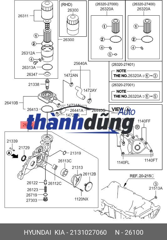 BƠM NHỚT TOYOTA INNOVA 1TR 2015 | 11310-0C010 - Ảnh 3