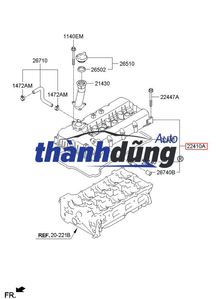 NẮP DÀN CÒ XE HYUNDAI SONATA | 2241025100 - Ảnh 5