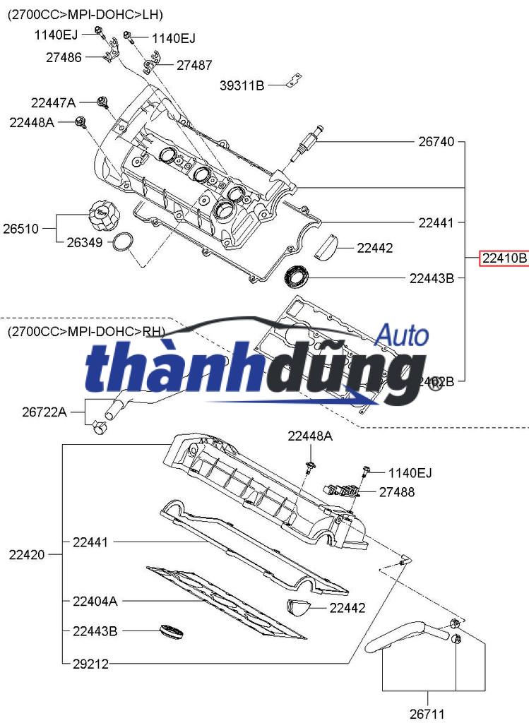 NẮP DÀN CÒ XE HYUNDAI SONATA | 2241025100 - Ảnh 6