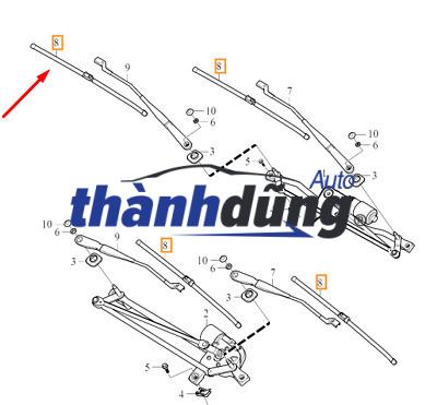 CHỔI GẠT MƯA TRƯỚC MERCEDES S650 | 2228201345 - Ảnh 6