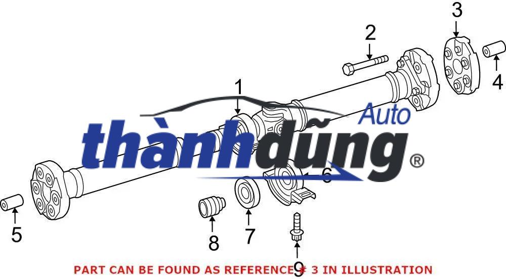 BẠC ĐẠN TREO LÁP DỌC TOYOTA ZACE 2004 | 3723026010 - Ảnh 3