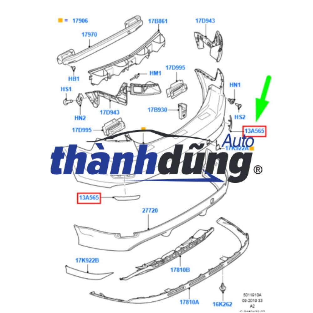 ỐP XI MẠ CẢN SAU NISSAN TEANA | 85075JN00A - Ảnh 3