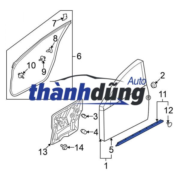RON KHUNG CÁNH CỬA HYUNDAI PORTER 2 2019 | 82110-4F000 - Ảnh 6