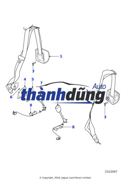 DÂY ĐAI AN TOÀN TRÁI FORD ECOSPORT 2017 | CN15A61295AC3JA6 - Ảnh 4
