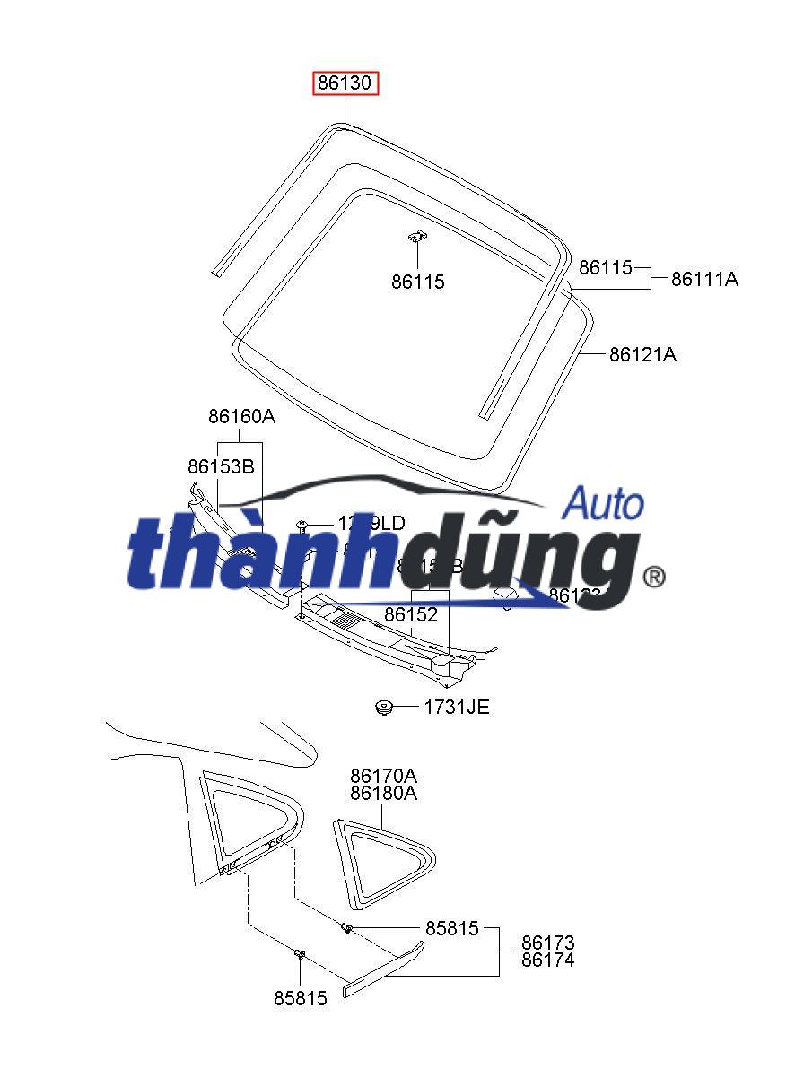 KÍNH CỬA SỔ TRỜI HYUNDAI SANTAFE 2013 - Ảnh 4