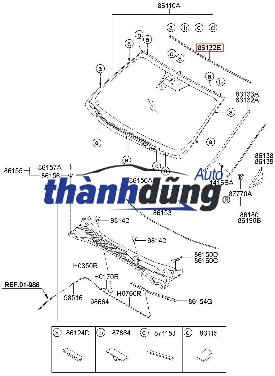 KÍNH CỬA SỔ TRỜI HYUNDAI SANTAFE 2013 - Ảnh 3