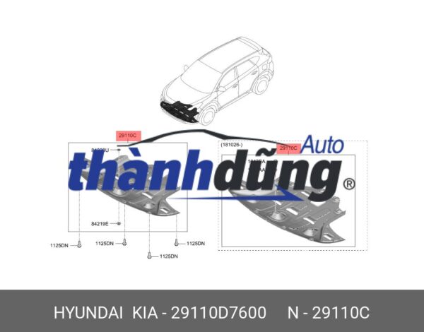 CHẮN BÙN GẦM MÁY PHỤ SUZUKI XL7 2022 | 7242173R10000 - Ảnh 4