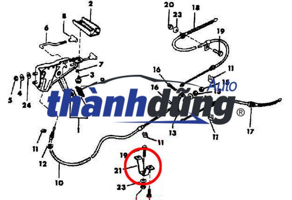 DÂY PHANH TAY KIA CARNIVAL 2003-2007 | 0K58A44420 - Ảnh 5