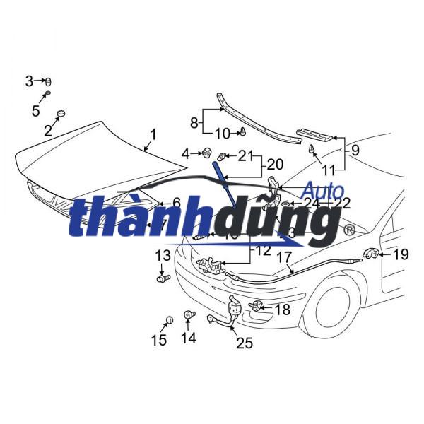 TY CHỐNG NẮP CAPO NISSAN NAVARA NP300 2015 | 657714JA5A - Ảnh 4