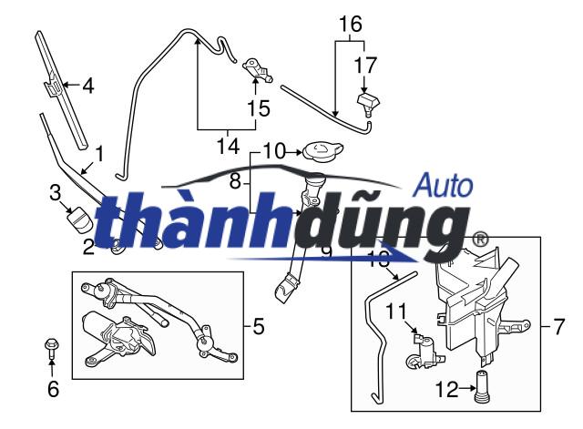 BÌNH NƯỚC RỬA KÍNH MERCEDES C200 2008 - Ảnh 5