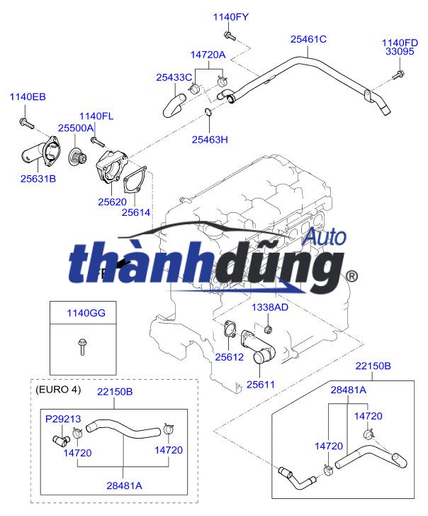 TUY Ô HỒI DẦU BÉC PHUN HYUNDAI STAREX | 31480-4A360 - Ảnh 6