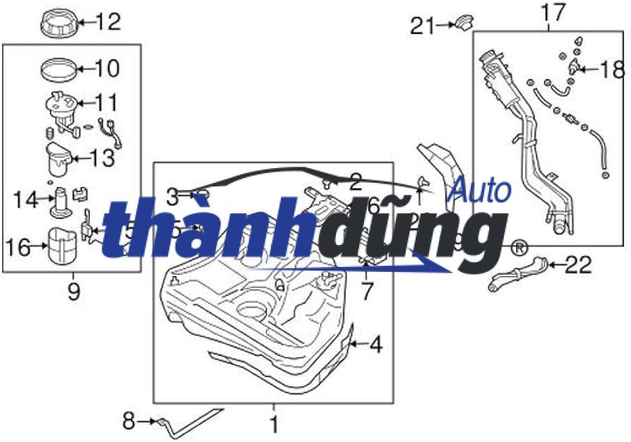 NẮP VẶN XOÁY CỤM BƠM XĂNG TOYOTA LAND CRUISER - Ảnh 4