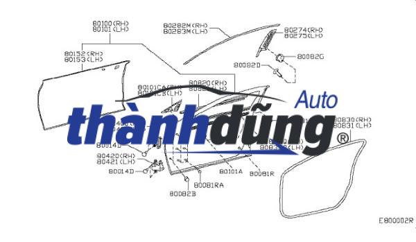 GIOĂNG KHUNG CỬA SAU PHẢI KIA MORNING | 83110-G6000 - Ảnh 6