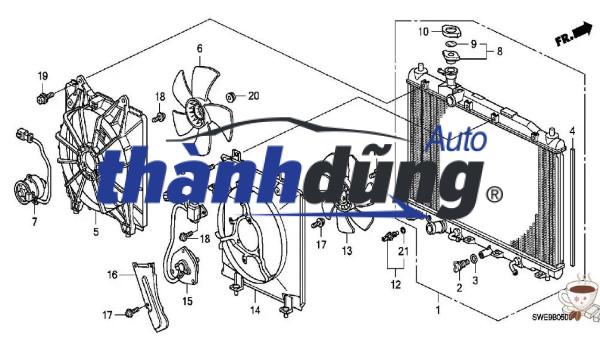 CÁNH QUẠT KÉT NƯỚC TOYOTA HILUX 2006-2012 | 16361-0C010 - Ảnh 3