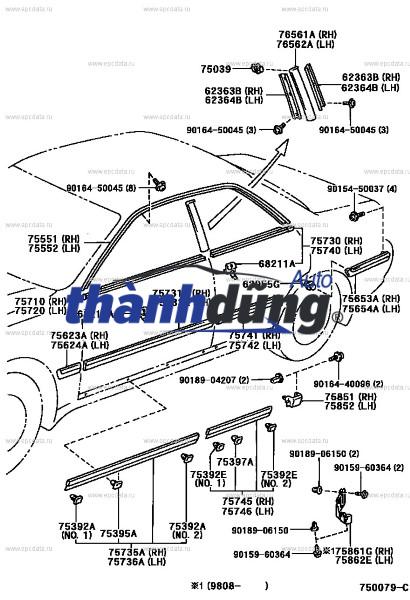 NẸP CÁNH CỬA XE HYUNDAI SANTAFE 2019 | 87731S1300TRI - Ảnh 5