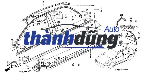 NẸP CÁNH CỬA XE HYUNDAI SANTAFE 2019 | 87731S1300TRI - Ảnh 4