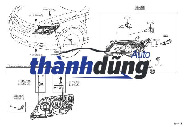 XƯƠNG BẮT ĐÈN PHA NISSAN NAVARA NP300 2017 | F25204KEMB - Ảnh 4