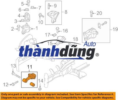 CHÂN MÁY SỐ 8 XE NISSAN TEANA 2010 | 11350JP00B - Ảnh 4