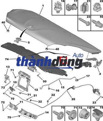 CHỐNG NÓNG NẮP CAPO FORD ECOSPORT 2021 | GN15N16746AB - Ảnh 3