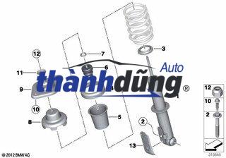 ĐỆM LÒ XO GIẢM XÓC NISSAN VERSA 2011-2018 | 550341HJ0B - Ảnh 3