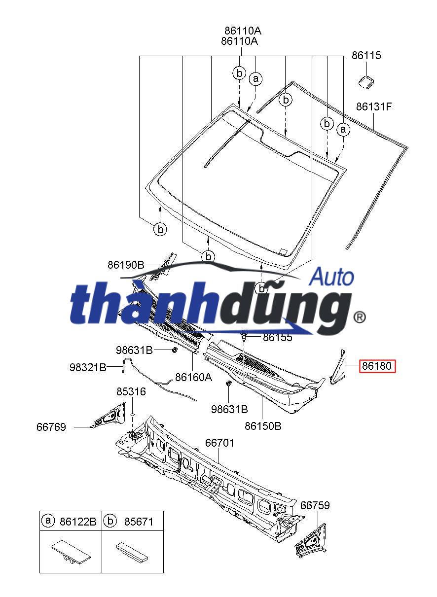 ỐP TAM GIÁC GƯƠNG XE HYUNDAI I10 | 86190-B4000 - Ảnh 5
