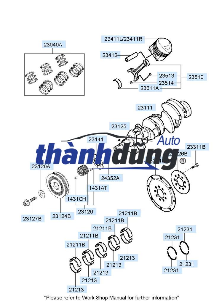 PULY TRỤC CƠ (KHUỶU) KIA BONGO 3 | 231244X100 - Ảnh 4