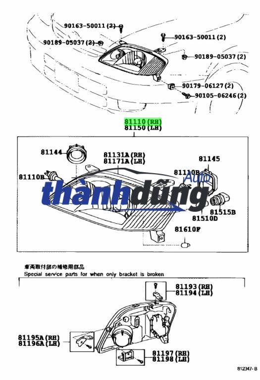 ĐÈN PHA XE NISSAN PICKUP D22 2008 | 275960737255 - Ảnh 3