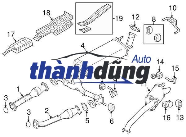 CAO SU TREO ỐNG XẢ TOYOTA VENZA | 175650M010 - Ảnh 3
