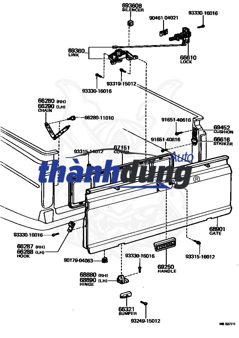 TAY MỞ CỬA THÙNG XE MITSUBISHI TRITON 2024 - Ảnh 3