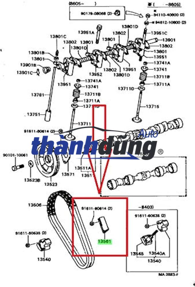 TỲ XÍCH CAM CONG XE KIA CARNIVAL | 24386-2F000 - Ảnh 5