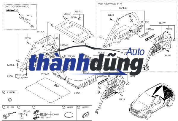 GIÁ ĐỂ ĐỒ CỐP HẬU HYUNDAI I10 2014 | 85930-B4000PYN - Ảnh 4