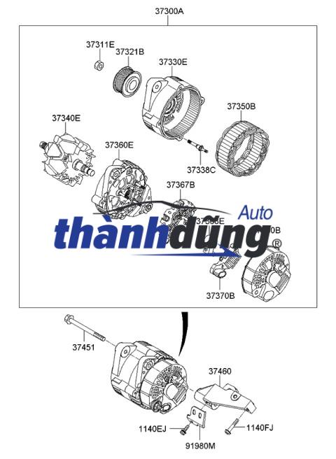 PULY MÁY PHÁT ĐIỆN CHEVROLET AVEO | 13258483 - Ảnh 4