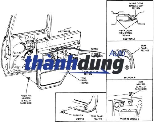 TÁP LY CÁNH CỬA SAU XE MAZDA BT50 2009 - Ảnh 4