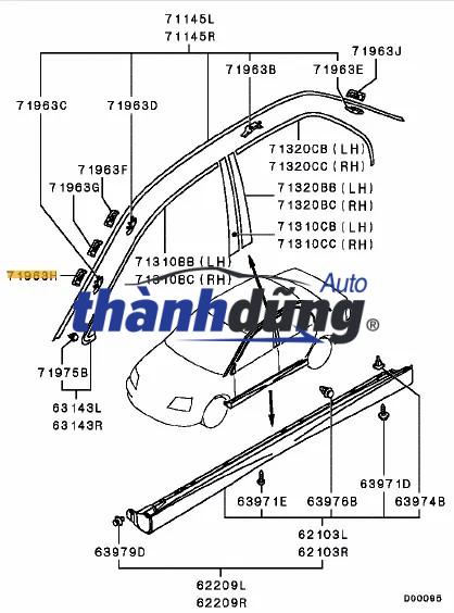 NẸP SƯỜN XE HYUNDAI GETZ 2006 | 877311C500CA - Ảnh 4