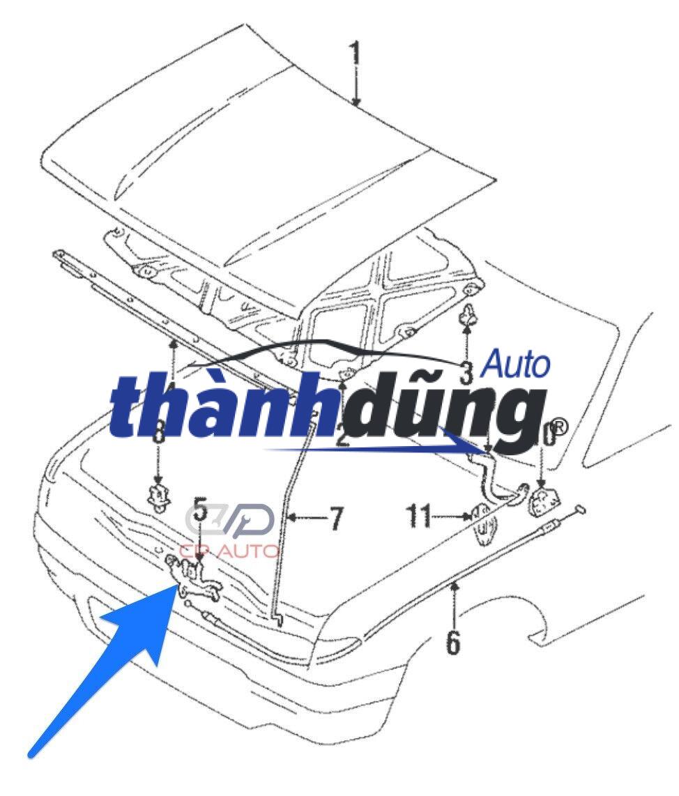 KHÓA NẮP CAPO XE NISSAN NAVARA D23 2020 | 656014KD0A - Ảnh 4