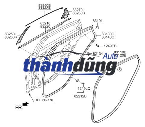 NẸP TRỤ CÁNH CỬA TRƯỚC PHẢI TOYOTA YARIS 2019 | 757560D040 - Ảnh 4