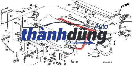 GIOĂNG CỐP HẬU XE HONDA CITY 2014 | 74865T9AT01 - Ảnh 4